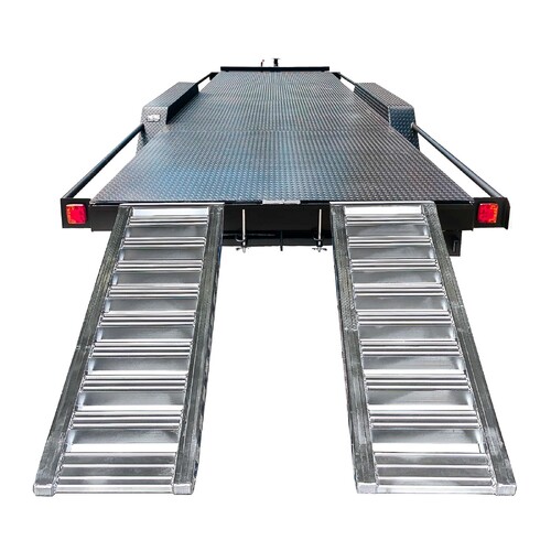 1.8 Tonne 1.83M X 380mm Rubber Series Aluminium Loading Ramps Heavy Duty - Pair