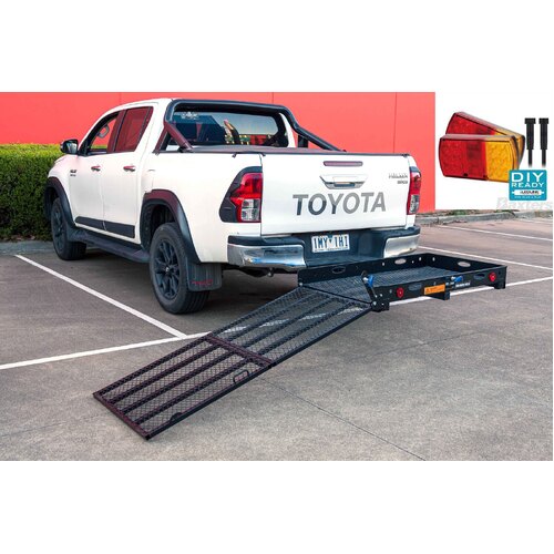 118Cm X 71Cm Mobility Scooter Wheelchair Carrier Atv Ramp Trailer With Led Light Kit 