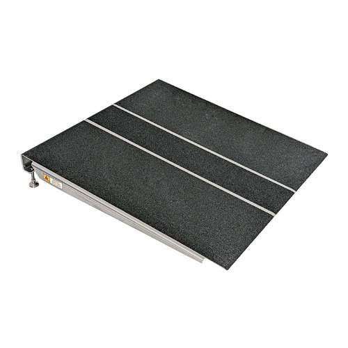 Ramptec Aluminium Adjustable Threshold Ramp 90Cm X 90Cm 272Kg Capacity - With Grit Tape