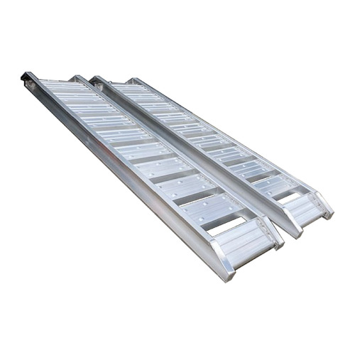 1.8 Tonne 2.75 Metre X 450Mm Aluminium Loading Ramps Heavy Duty Rubber Track Use